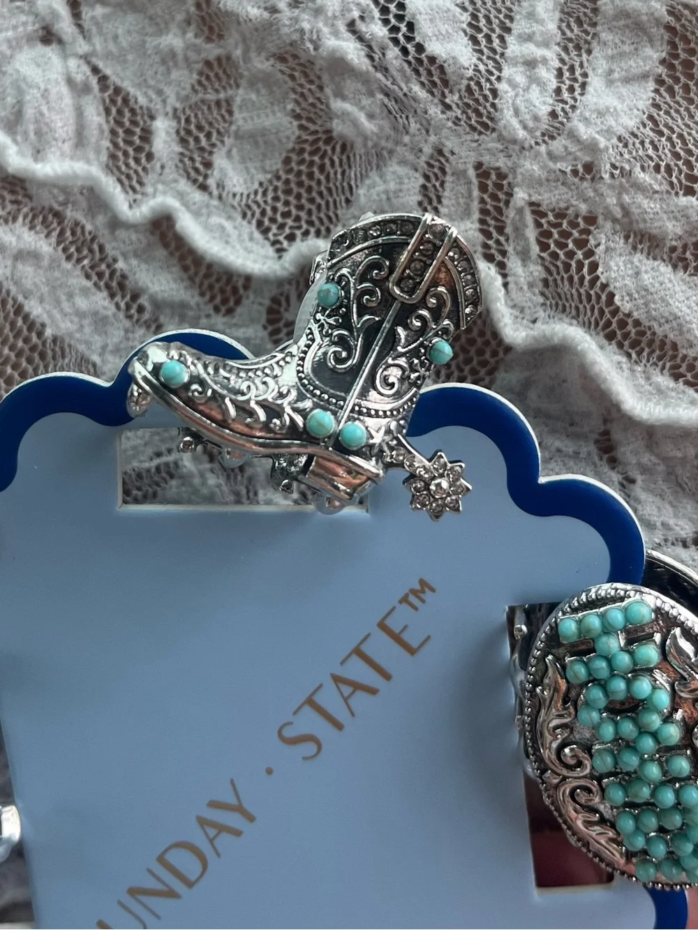 Sunday State Turquoise Accent Claw clip pack